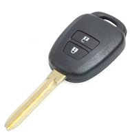 Clé de voiture à distance noire de haute qualité avec transpondeur, 2 boutons, 433 MHz, puce G/H, pile bouton pour Yaris RAV4
