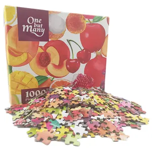 Benutzer definierte 1000 Stück bunte Puzzle pädagogische Cartoon Spielzeug große Inter lock Recycling-Papier Puzzle für Erwachsene