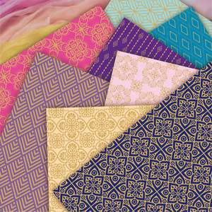 กระดาษ<span class=keywords><strong>ห่อ</strong></span><span class=keywords><strong>ของขวัญ</strong></span>พรีเมียม ดีไซน์ใหม่ พร้อมลายอักษรทองแบบอาหรับเคลือบเรซิ่นด้านเดียว ประดับกลิตเตอร์ เหมาะสำหรับเทศกาลอีดและรอมฎอน - Product Image 5