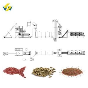Nouvelle extrudeuse à double vis entièrement automatique de haute qualité pour la production de granulés d'aliments pour poissons aquatiques et alevins - Product Image 1
