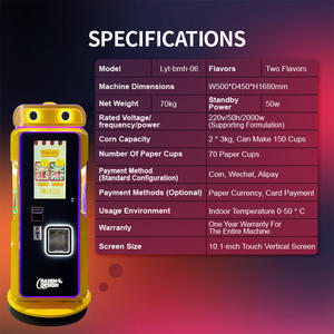 Máquina de Palomitas de Maíz Automática con Pantalla Táctil JOY FUNPLAY, Máquina Expendedora de Palomitas de Maíz para Cines y Centros Comerciales - Product Image 2