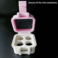 3ml 4-Fach Stoßfeste Umweltfreundliche Peptid-Reisebox Sichere Snap-Lock Fläschchen-Aufbewahrung OEM Logo PETG Kunststoff Kühlschrankgeeignet Einzelhandel