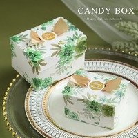 Fournisseur de Yiwu, vente en gros de boîtes à bonbons indiennes rouges 7*7*7cm, boîtes décoratives fantaisie en papier artistique recyclable, emballage pour sushi, chocolat, sucre