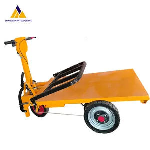 2024 New Arrival Electric Hand Push Cart Construction Stainless Steel Brick Cart Three-Wheel Electric Carts