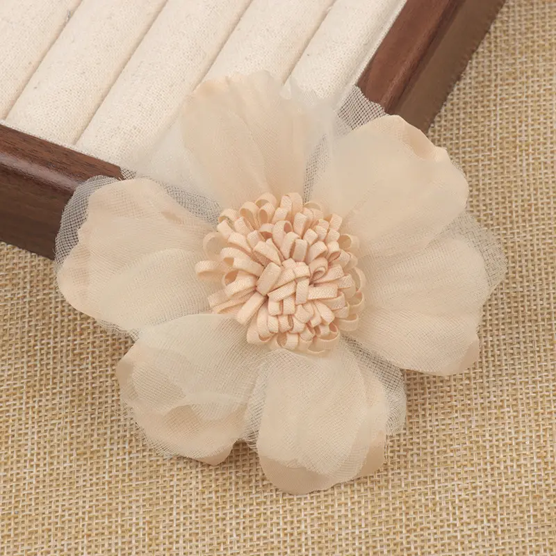 2024 9cm New Fashion Flower Decoration for Hat Wedding 3D Handmade Flower Clothing Accessories