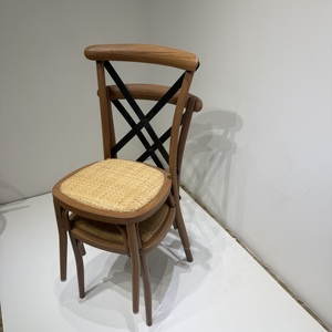 <span class=keywords><strong>Sedia</strong></span> Cross Back in Metallo e Acciaio di Alta Qualità, Impilabile, con Cuscino in Rattan, <span class=keywords><strong>per</strong></span> Matrimoni e Feste, Vendita all'Ingrosso - Product Image 3