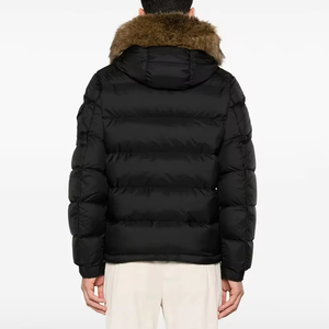 Jaket Musim Dingin Pria Kustom dengan Isolasi Bulu Tebal dan Tudung Berbulu, Jaket Pria Merek Desainer - Product Image 2
