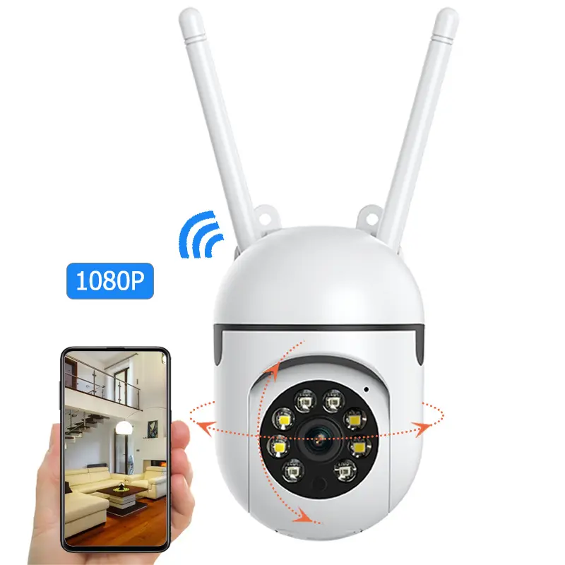 Ses algılama otomatik takip 360 derece 1080p wifi ip kamera akıllı ev kablosuz güvenlik kamera