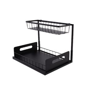 Organizador de Cocina Tiansi, Estante de Almacenamiento para Fregadero, Rectangular Blanco, Multifuncional, Retráctil, para Montar en la Pared - Product Image 5