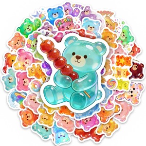 Puffy Cartoon <b>Bear</b> Stickers Waterproof Glossy PVC Valentine's Day Decorative Sticker Set - Product Image 6