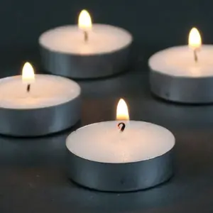 Pressato 50 Bulk Pack candela da tè bianca inodore 1 ora brucia tempo israele candele tealight