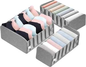 ตู้ลิ้นชักพับเก็บได้สำหรับห้องนั่งเล่นกระเป๋าเก็บชุดชั้นในพร้อมช่องแบ่งสำหรับผูกถุงเท้าชุดชั้นในเสื้อผ้า-ผ้าซักได้ - Product Image 1