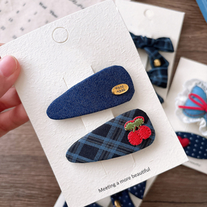 Набор заколок MIO Sweet для девочек, 2/3 шт. в комплекте: заколки-бабочки, заколки-вишенки, заколки-гвоздики в клетку и заколки-сердечки - Product Image 3