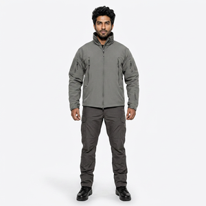 Veste d'automne pour homme en toile de haute qualité, imperméable, couleur unie, col montant, à capuche, neuve, style vintage - Product Image 1