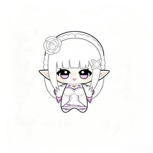 Re:<span class=keywords><strong>ZERO</strong></span> - Commencer une nouvelle vie dans un autre monde - Peluche Emilia, poupée en coton, cadeau pour un bon ami - Product Image 4