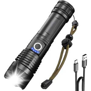 5 Modi Zoombare Waterdichte Zaklamp Krachtige 2000 Lumen Super Heldere Tactische Led Zaklamp