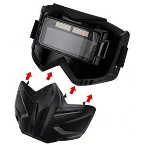 <span class=keywords><strong>Lunettes</strong></span> de soudage à obscurcissement automatique légères et respirantes avec masque détachable et bandeau réglable, confortables pour les soudeurs - Product Image 4