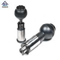 Corps en acier au carbone, revêtement en zinc, tête en plastique, personnalisation du support, bouton de traction à tête sphérique, poussoir indexable, résistant à la corrosion