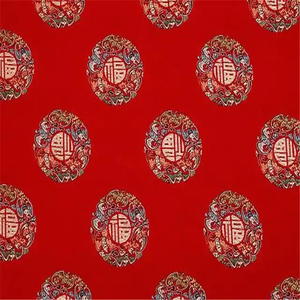 В наличии дышащий материал, китайский узор, удачи, популярная дешевая ткань из жаккардовой парчи, полиэфирная ткань для постельных принадлежностей - Product Image 5