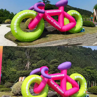 Modèles de vélos gonflables personnalisés, grands et réalistes, lumineux, pour la décoration d'événements sportifs et une utilisation promotionnelle