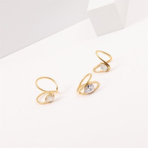 High Quality Women Charms Jewelry Stainless Steel Irregular <b>Cz</b> Zircon <b>Ring</b> - Product Image 5