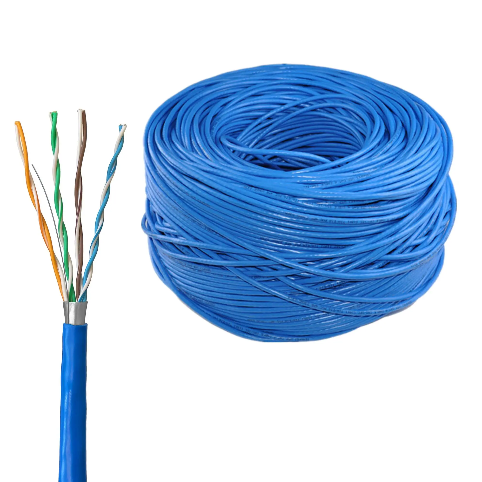 100 Ohm 4 paires torsadées blindées câble de données FTP Cat5e Solid CCA 4x2x24 AWG catégorie 5e