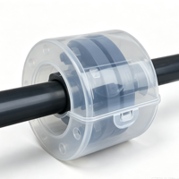 Protection d'embout transparente en PP à clipser pour tuyau, bouclier anti-éclaboussures résistant aux acides et aux alcalis, couvercle de protection d'embout DN15 DN20