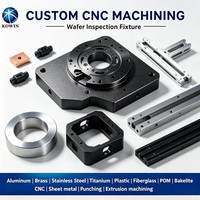 Support d'inspection pour plaquettes en alliage d'aluminium 6061 5052 usiné et usiné par électroérosion, avec rainure d'aspiration arrière pour la mesure du profil des bords des plaquettes