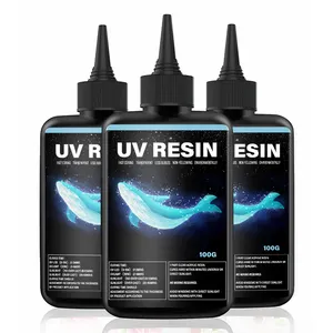 1000g UV Resin ditingkatkan kristal bening UV keras cepat penyembuhan perlengkapan Resin epoksi dengan tikar untuk membuat kerajinan perhiasan 1KG