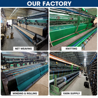 Donkergroene, heavy-duty HDPE warp gebreide, UV-bestendige, scheurbestendige schaduwdoek voor bescherming van groenteteelt in kassen