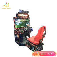 Machine de jeu de course automobile à monnayeur Golden Hand pour centres de jeux, construction métal-plastique, espagnol japonais anglais 110/220V