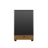 Ruix Matrix Mesh Panel Mid-Tower Wooden Gaming PC Case Left Side Tempered Glass Novelty & Fashion MicroATX Desktop Computer Case
