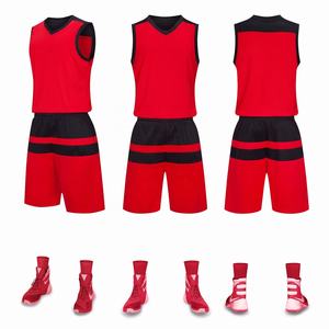 Dapat disesuaikan pakaian olahraga basket dicetak Jersey Mesh dengan Logo tim desain stok seragam basket - Product Image 3