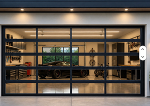 <span class=keywords><strong>Porte</strong></span> <span class=keywords><strong>sectionnelle</strong></span> contemporaine en panneaux <span class=keywords><strong>de</strong></span> verre avec cadre en aluminium pour <span class=keywords><strong>garage</strong></span> - Product Image 3