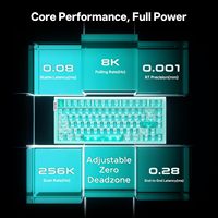 ATK RS7 Air 81 Tombol Keyboard Mekanik dengan Sakelar Magnetik 8KHz Rapid Trigger 75% RGB Backlit Keyboard Gaming Berkabel dengan Casing Aluminium