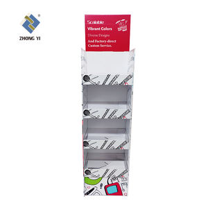 定制易组装广告纸板展示架促销地板零食展示架 - Product Image 2