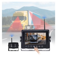 Caméra ADAS sans fil 360° pour camion, bus, kit de surveillance de recul, écran d'affichage pour voiture 4K/1080P, étanche IP68, 7 pouces