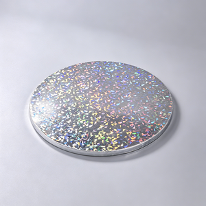 Plateau à gâteau rond jetable, support à dessert moderne, assiette en papier de qualité alimentaire, plateau à gâteau de 10 pouces - Product Image 2