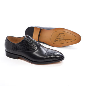 Chaussures Oxford en cuir véritable à bout carré pour homme, style coréen, formelles, faites à la main, antidérapantes, respirantes, légères - Product Image 6