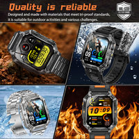 Nouvelle montre connectée AK115, 2,01 pouces, étanche IP68, batterie longue durée 1400 mAh, lampe torche LED, suivi sportif, surveillance de la santé et du sommeil, ODM