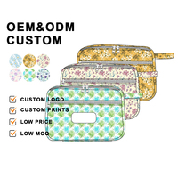Pochette de lingette humide à impression complète populaire, sac à couches léger, sac à cordon en nylon imperméable pour couche de bébé, sac de voyage et de maman
