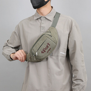 Riñonera Deportiva de Lona Transpirable, Moderna y Portátil para Hombre, con Múltiples Compartimentos y Cierre de Cordón, Venta al Por Mayor - Product Image 6