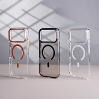 JOYPORODO B086 Coque de téléphone magnétique transparente pour iPhone 17 Pro Max – Étui arrière transparent pour mobile
