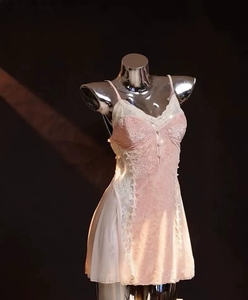 Roze Nachtkleding Luxe Fluwelen Gewaad Open-Front Nachtjapon Doorschijnende Zwarte Diepe V Plus Borst Pad Nachtkleding Jurk Sexy Lingerie Vrouwen - Product Image 5