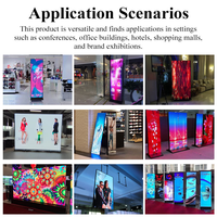 Écran d'Affichage LED Affiche Mobile HD Intérieur Extérieur sur Pied P1.8 P2 Écran Affiche LED Pliable P2.5 Affiche Écran LED