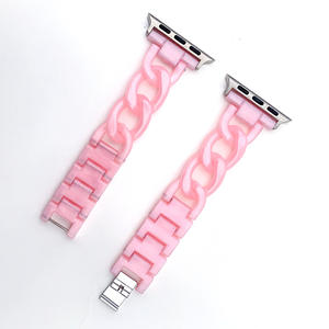 Correa de Cadena de Plástico para Reloj <span class=keywords><strong>Apple</strong></span> de 41 mm, 45 mm, 49 mm, Brazalete para iWatch Series SE 6 5 4 3 2 1 - Product Image 2