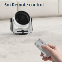 Ventilateur de table électrique intelligent et silencieux, oscillant 3D, 8 pouces, avec affichage LED, minuterie marche/arrêt, cinq modes de ventilation, 28W, pour intérieur, télécommande