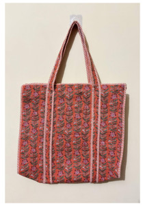 Nouvel Arrivage Sac Fourre-tout Matelassé en Coton Imprimé Floral Personnalisé avec 3 Pochettes, Sac de Marché et Sac à Bandoulière, Prix de Gros - Product Image 2