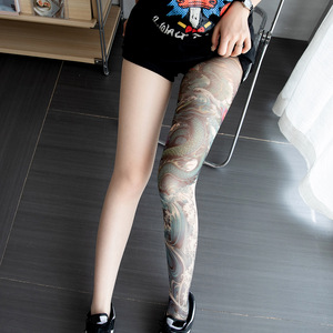 Nouveau produit : Collants à motifs floraux, imprimés <span class=keywords><strong>tatouage</strong></span> 360 degrés, de haute qualité, couleur <span class=keywords><strong>tatouage</strong></span> - Product Image 5