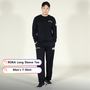 Camiseta de Manga Larga para Hombre, Algodón, Estilo Coreano Informal, Básica, ROKA, Camiseta de Entrenamiento, Primavera, Otoño, Uso Diario - Product Image 6